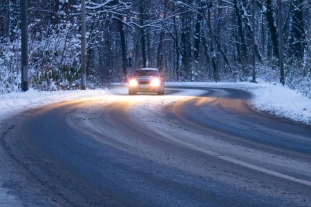 When does black ice usually appear on Tennessee roads?