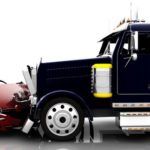large semi truck rear ends smaller vehicle Queener Law